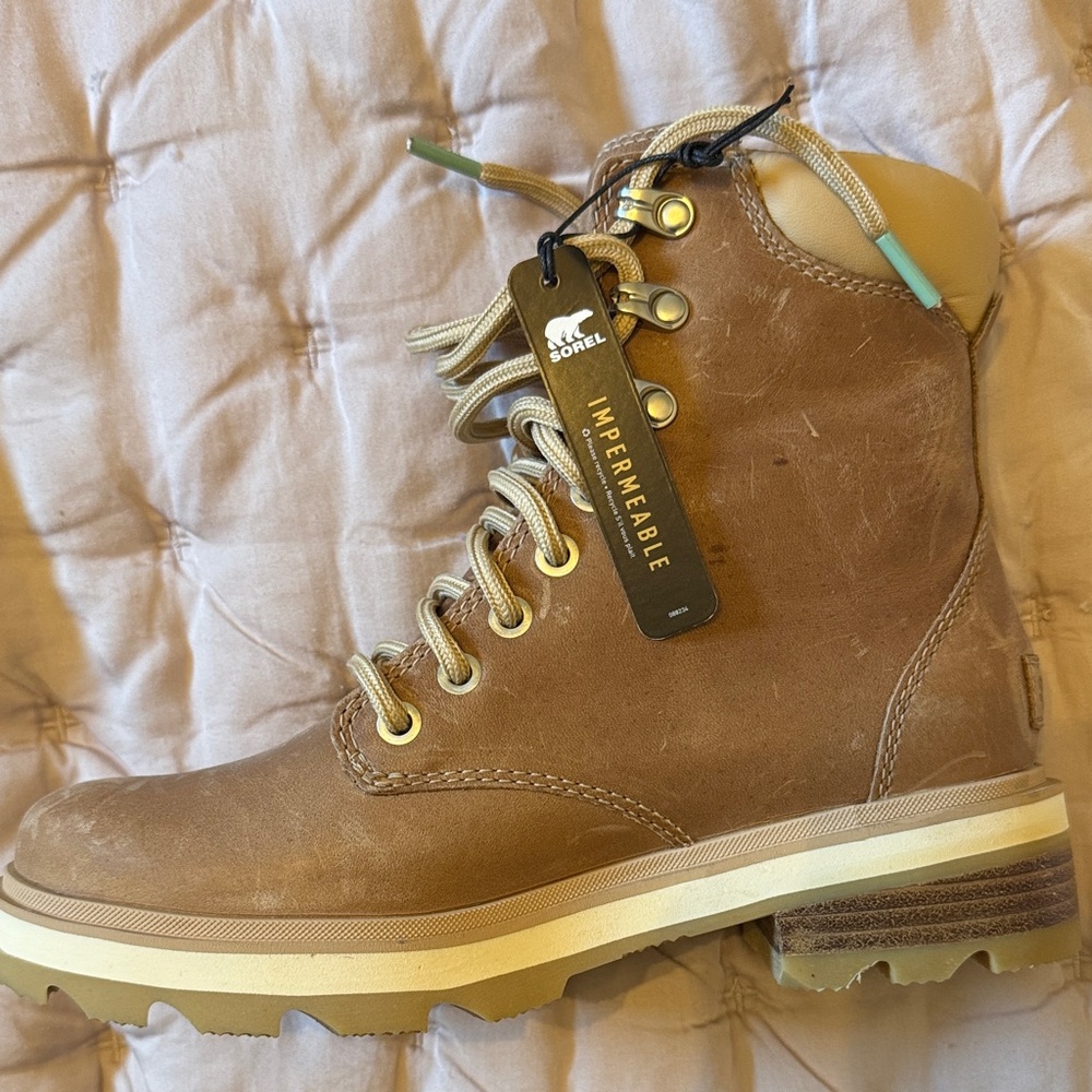 Sorel Brown Waterproof Lace-Up Boots